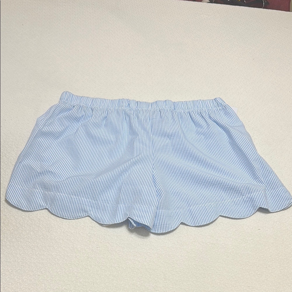 Love That Cotton‎ LTC Blue and White Shorts with Scalloped Hem, Women’s XXL - Picture 2 of 7